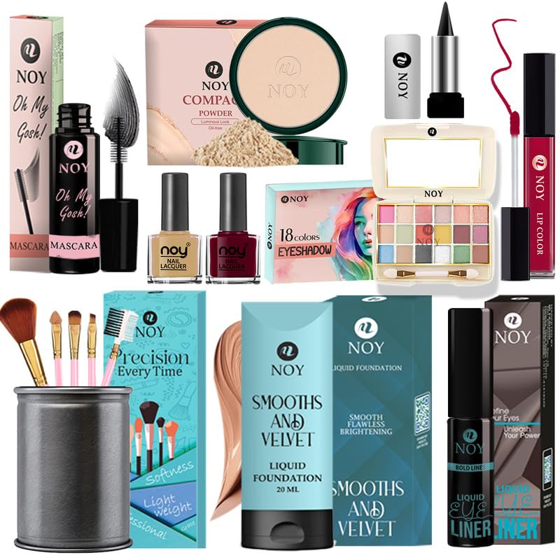 Noy NOY Pro Glam Makeup Kit Perfect For Creating Everyday Or Special Occasion Makeup Looks Pack of 14 pcs 127