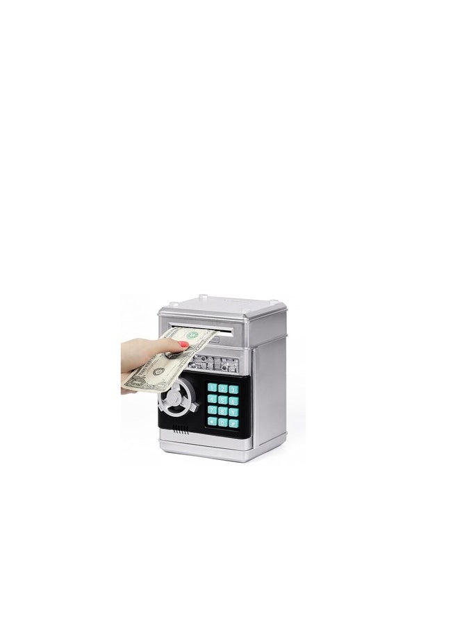 Kids Electronic Piggy Bank - Secure money saving box with password and sensor, automatic bill slots, and coin slot - Safe and fun cash storage for boys and girls  - Image 2