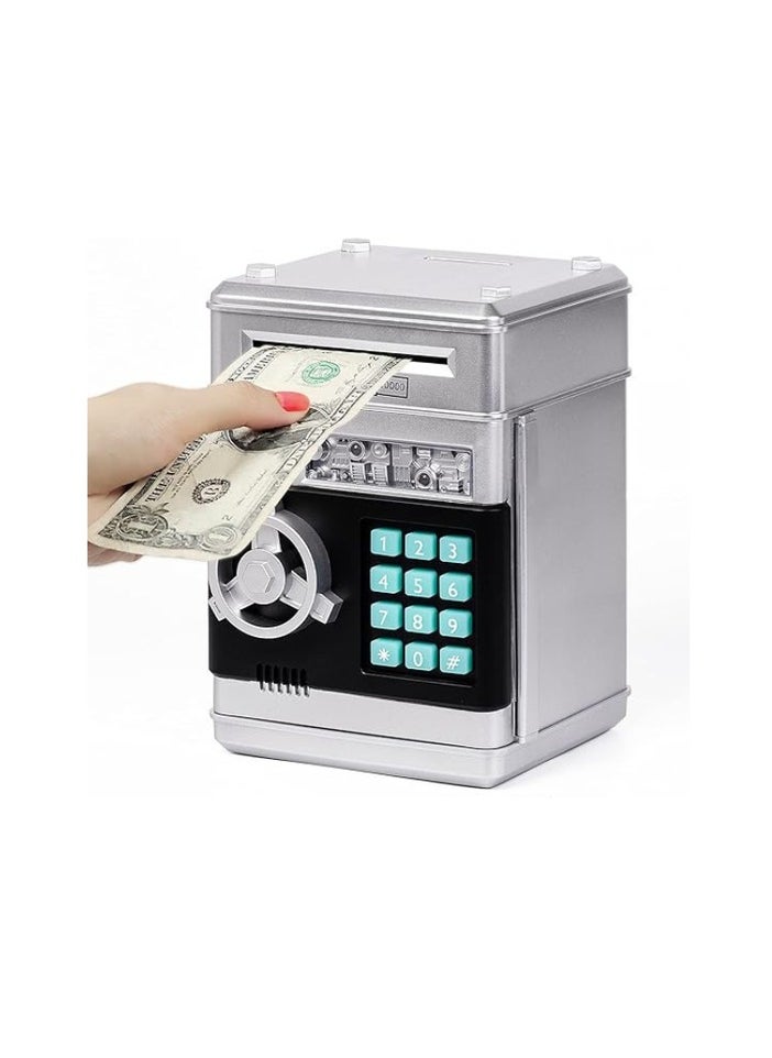Kids Electronic Piggy Bank - Secure money saving box with password and sensor, automatic bill slots, and coin slot - Safe and fun cash storage for boys and girls  - Image 1