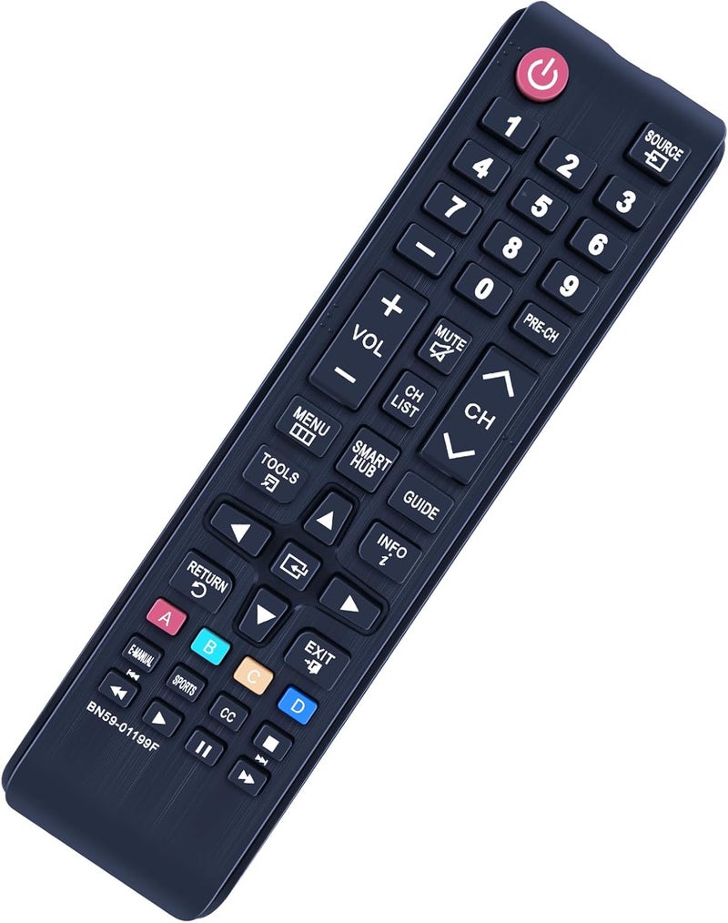 جهاز تحكم عن بعد عالمي لجميع أجهزة تلفزيون سامسونج الذكية من نوع LCD وLED وSUHD وUHD وHDTV و3D بأرقام BN59-01199F وBN59-01315A وBN59-01315B وBN59-01315J وBN59-01315D وBN59-01315N - Image 3