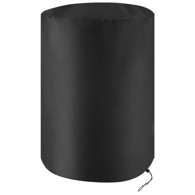 Capolo 55 Gallon Drum Cover Water Storage Barrel Cover Waterproof Outdoor Rain Barrel Cover Plastic Steel Barrel Water Collector Container Cover All Weather Protection with Drawstring, Black - Image 1
