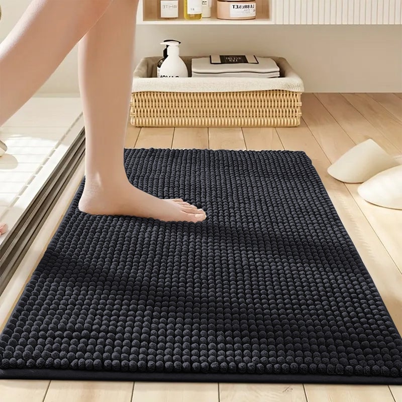 MOONLIGHT20015 1pc Chenille Bath Mat – Super Soft & Absorbent, Non-Slip, Quick-Dry Toilet Floor Mat, Washable Shower Rug, Perfect for Shower Room, Bathroom Decor, Kitchen Area Rugs, Quick-Dry Bathroom Accessories - Image 1