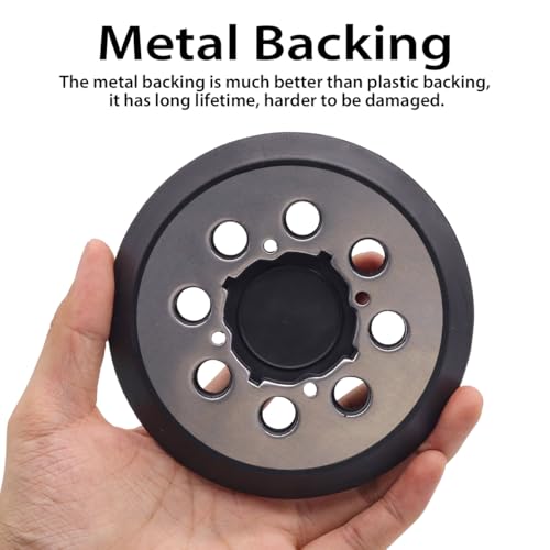 SHUTTLE GENIUS Orbital Sander Pads Replacement for Dewalt Sander, 4 Pack 5" 8 Hole Hook and Loop Metal Sander Pad for DeWalt DWE64233 & N329079 Compatible with DWE6423/6423K, DWE6421/6421K, DWE6421-B2, DWE6421-BR - Image 4