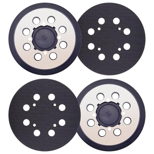 SHUTTLE GENIUS Orbital Sander Pads Replacement for Dewalt Sander, 4 Pack 5" 8 Hole Hook and Loop Metal Sander Pad for DeWalt DWE64233 & N329079 Compatible with DWE6423/6423K, DWE6421/6421K, DWE6421-B2, DWE6421-BR - Image 1