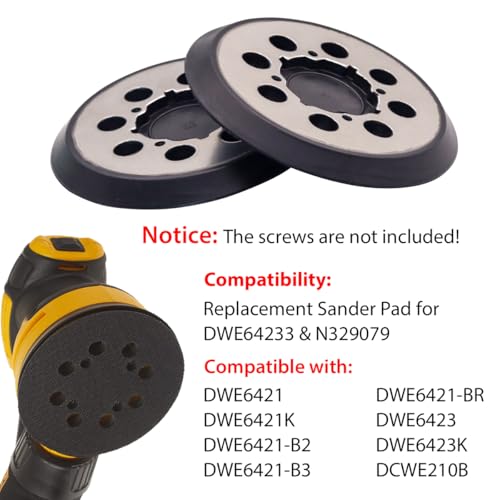 SHUTTLE GENIUS Orbital Sander Pads Replacement for Dewalt Sander, 4 Pack 5" 8 Hole Hook and Loop Metal Sander Pad for DeWalt DWE64233 & N329079 Compatible with DWE6423/6423K, DWE6421/6421K, DWE6421-B2, DWE6421-BR - Image 3