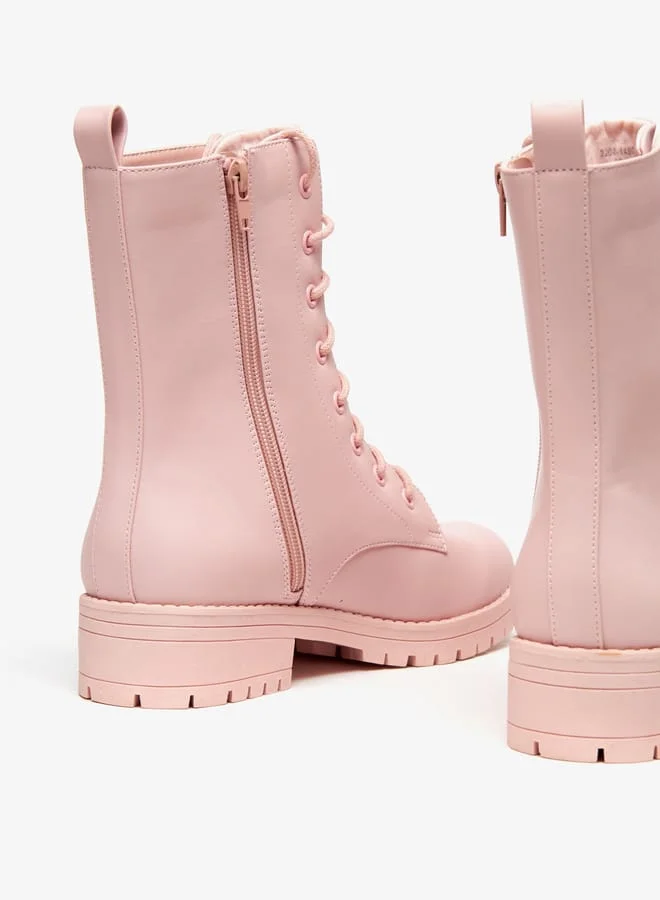 MISSY Women Solid  Ankle Boots with Lace-Up Closure