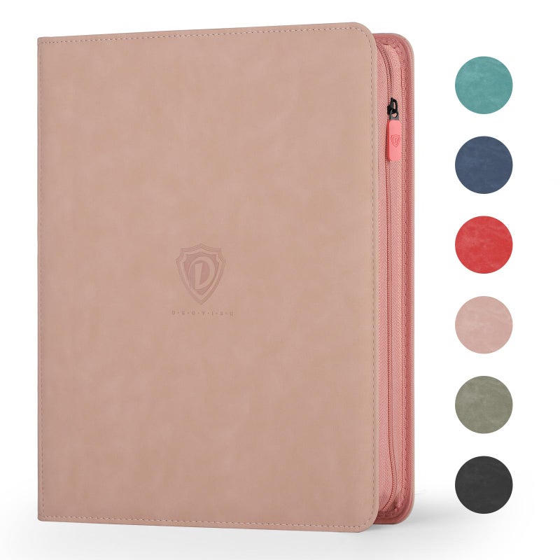 Deoyibu 9 Pocket Card Binder,360 Pockets Trading Card Binder,Double Sided Pocket Collection Binder,Card Folder for MTG,TCG,Game Cards,Sport Cards,Pink - Image 1