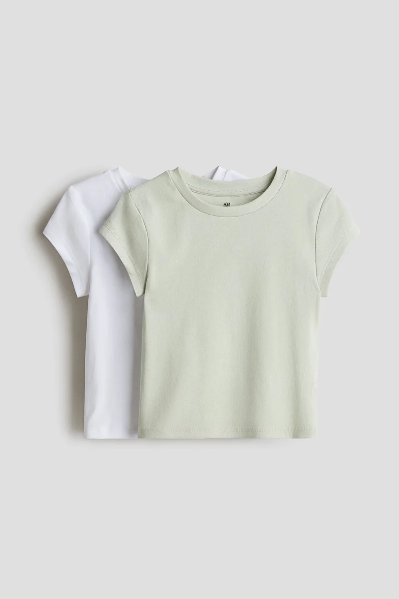 H&M 2-pack cotton jersey tops