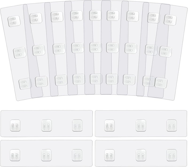 Excefore 12 Pcs Corner Shower Caddy Adhesive Replacement Hook, Adhesive Stickers for Shower Caddy Shelves Rack Basket Holder, Bathroom Organizer Hanging Hook - Image 1