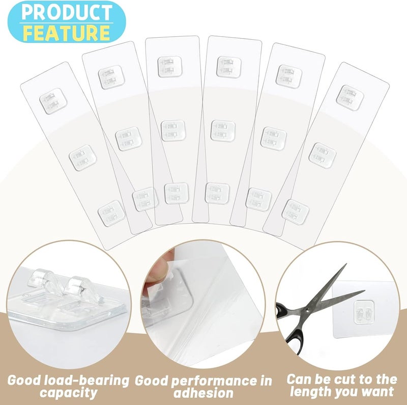 Excefore 12 Pcs Corner Shower Caddy Adhesive Replacement Hook, Adhesive Stickers for Shower Caddy Shelves Rack Basket Holder, Bathroom Organizer Hanging Hook - Image 3