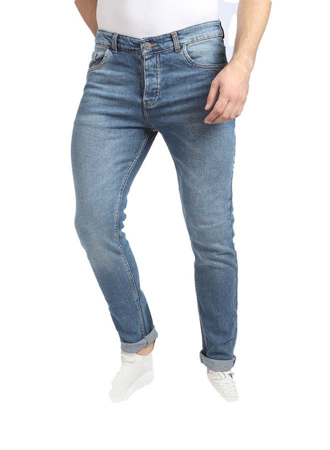 WHITE RABBIT White Rabbit Slim Fit Heather Blue Jeans  - Image 1