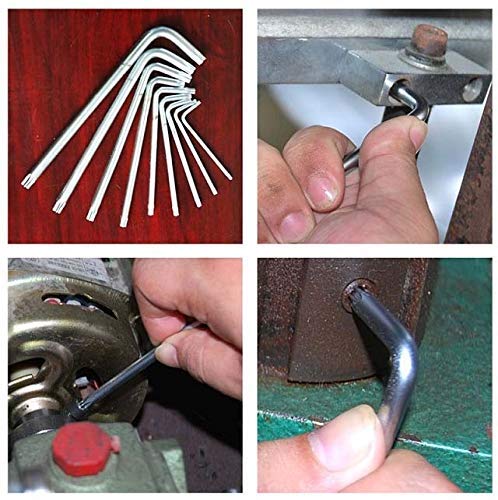 Inditrust Inditrust 9Pcs L Type Screwdriver DoubleEnd Wrench Set Allen Key Hexagon Torx Star Spanner Key Set Hand Tools Allen Key Set  - Image 3
