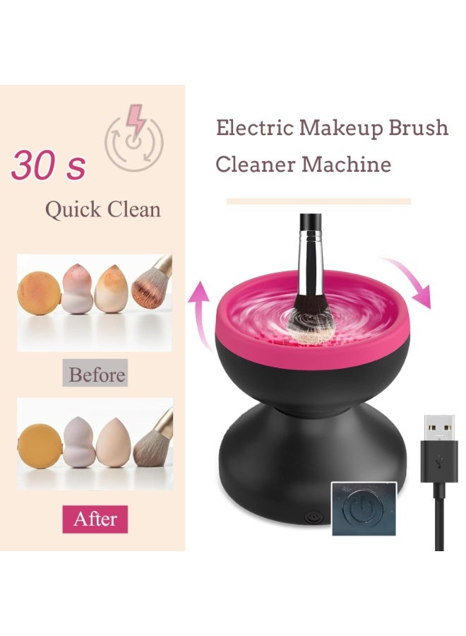 spa luxetique Electric Makeup Brush Cleaner Machine, Powerful Friction Removes Residue on Make up Brushes Set/Sponge/Powder Puffs, Efficient Cleaning, Portable Spinning Washer, Save Cleanser & Shampoo  - Image 1