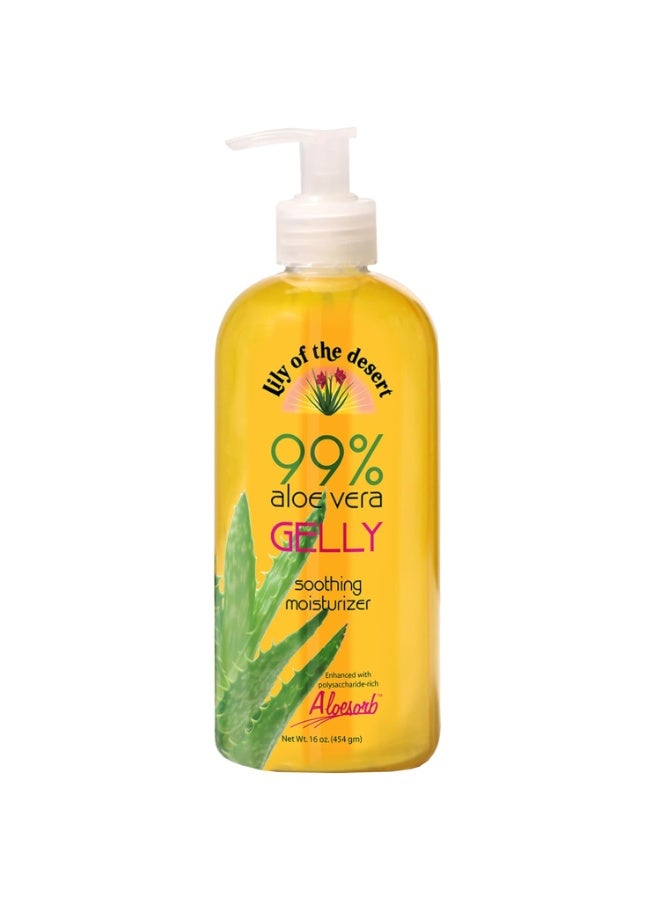 Lily Of the Desert Lily Of The Desert Gelly Moisturizer - 99% Organic Aloe Vera Gel for Skin, After Sun Care with Aloe, Vitamin E Oil, and Vitamin C for Sunburn Relief, 16 Fl Oz  - Image 1