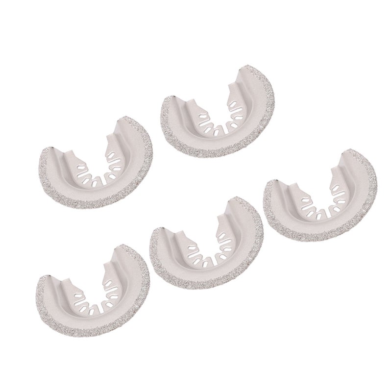 5Pcs Oscillating Saw Blades Universal Diamond Carbide for Tile Grout Concrete Masonry Removal - Image 1