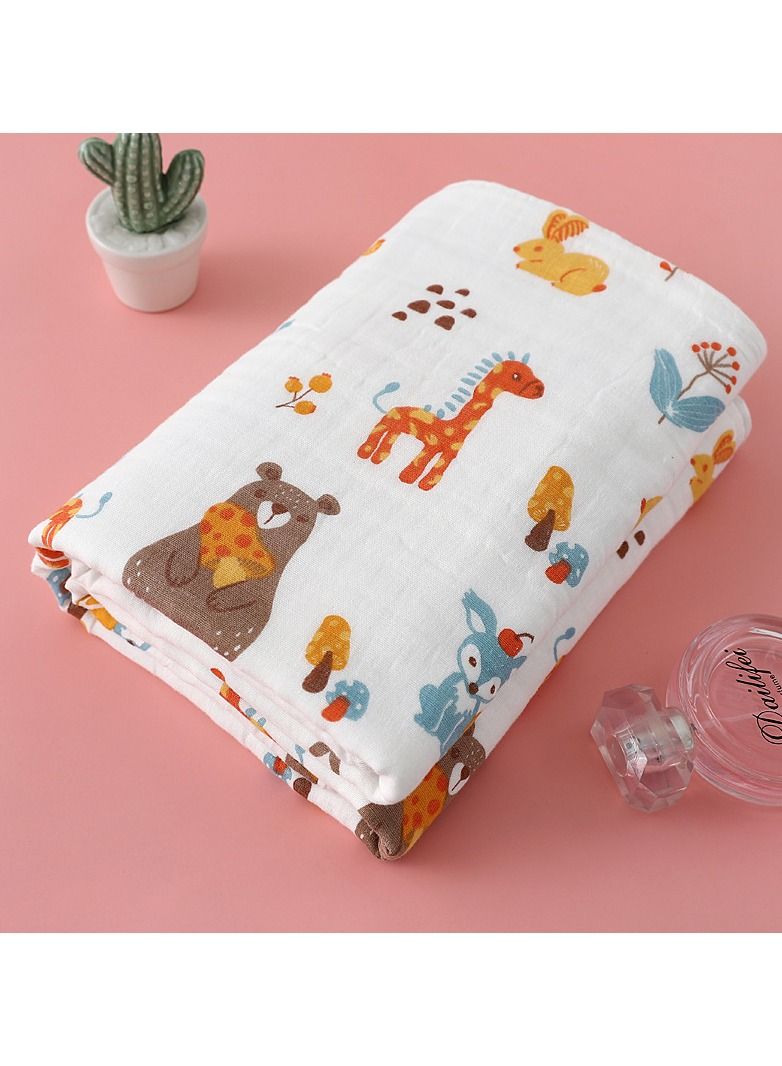 Loquat منشفة حمام مطبوعة كرتونية 100% قطن