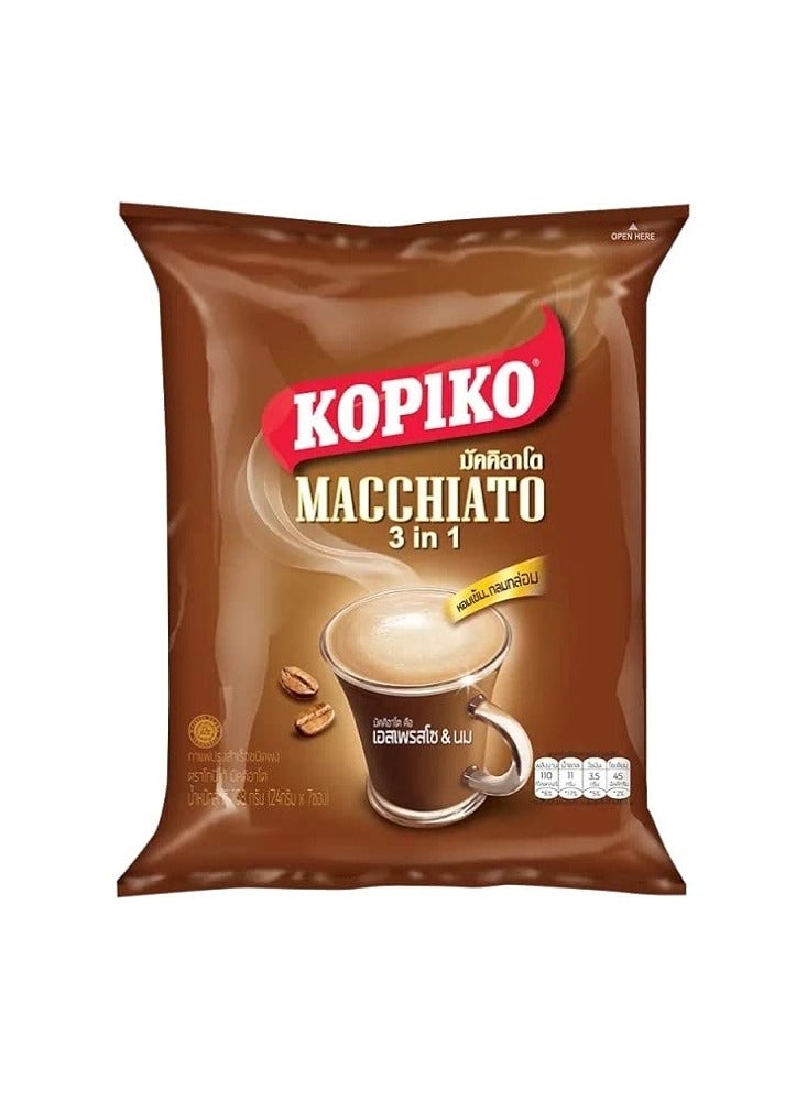 Kopiko 3-in-1 Macchiato Instant Coffee | 20 Sachets of Creamy, Smooth Coffee | Quick Mix, Strong Aroma | Best Instant Coffee for Daily Use - Image 1
