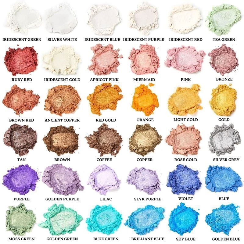 Smalltongue Smalltongue Mica Powder for Epoxy Resin, 36 Colors, 0.35 oz(10g) Bottles Mica Glitter Powder, Mica Pigment Powder for Lip Gloss, Soap Making, Bath Bomb, Art Crafts, Resin Dye, Nails  - Image 2