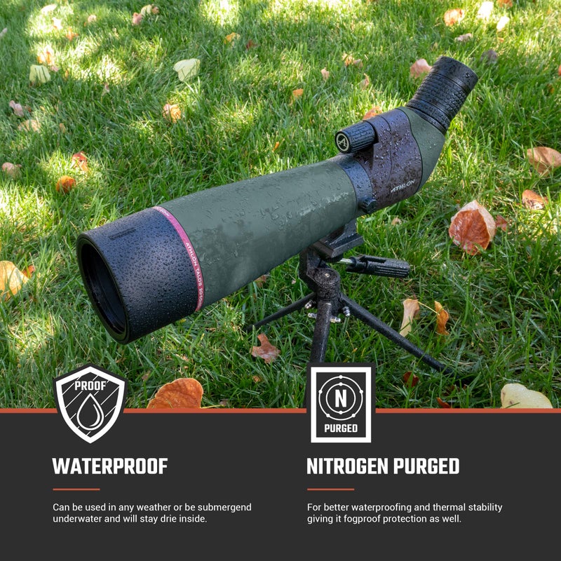 Athlon Optics Talos 20-60x80 Spotting Scope - Straight, Charcoal Grey - Image 4