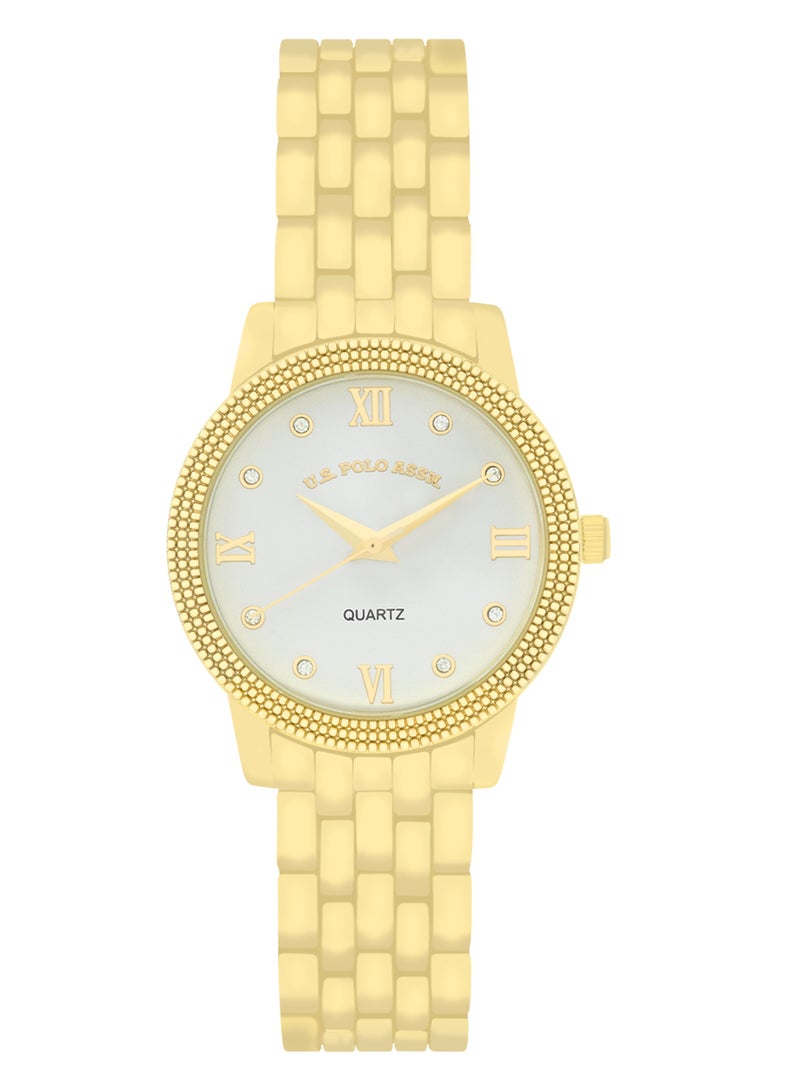 U.S. Polo Assn. Women's Quartz Analog gold plated watch and bracelet set - Image 3