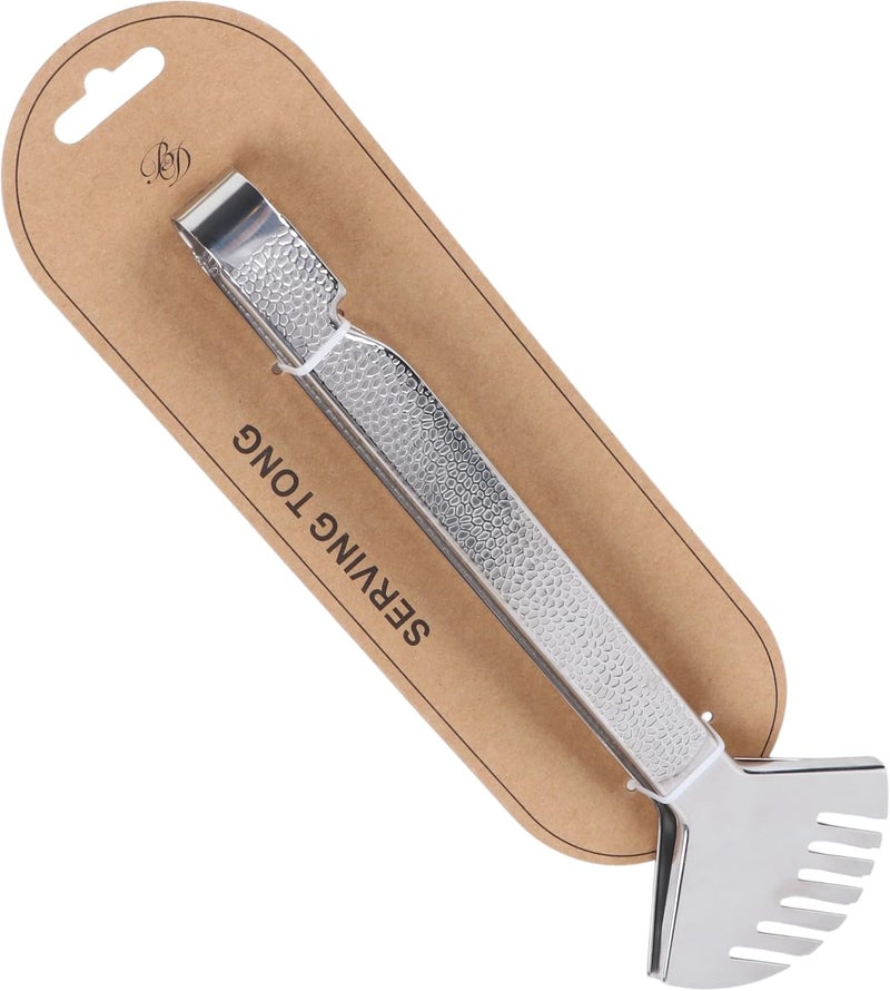 بي آند دي ملقط تقديم احترافي من B&D، من الفولاذ المقاوم للصدأ باللون الفضي، بمقبض مزخرف ملموس - Image 2