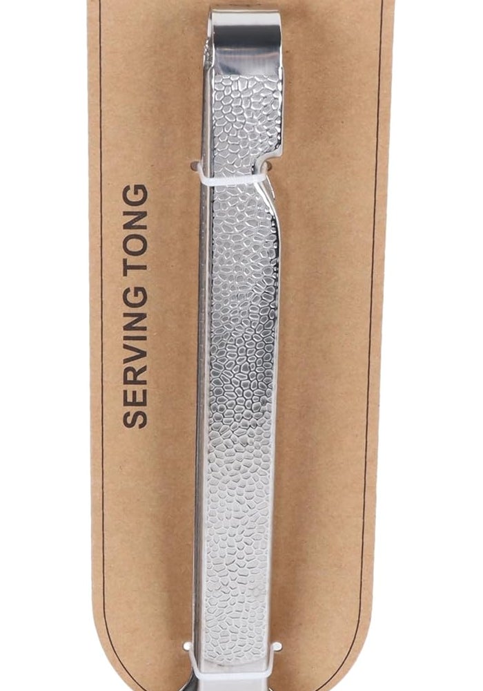 بي آند دي ملقط تقديم احترافي من B&D، من الفولاذ المقاوم للصدأ باللون الفضي، بمقبض مزخرف ملموس - Image 3