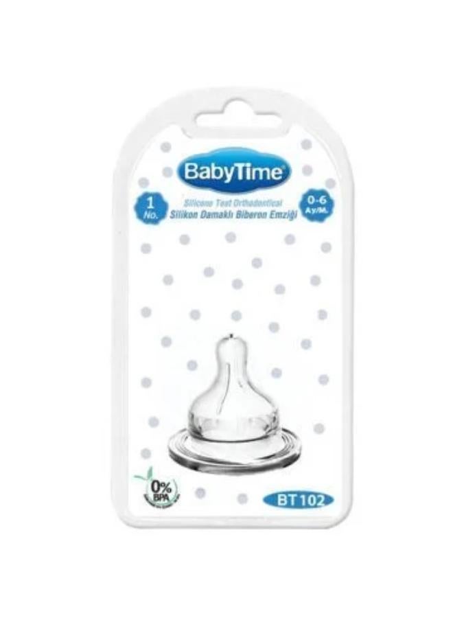 Baby Time silicone wide neck nipple