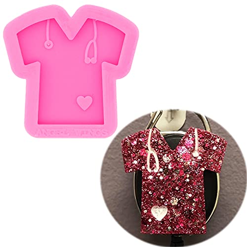 Angel Wings T-shirt Shape Keychain Silicone Mold Doctor Theme DIY Ice Cream Pudding Crystal Cupcake Cake Topper Decoration Desserts Fondant Mold Gum Paste Jelly Shots Candy - Image 1