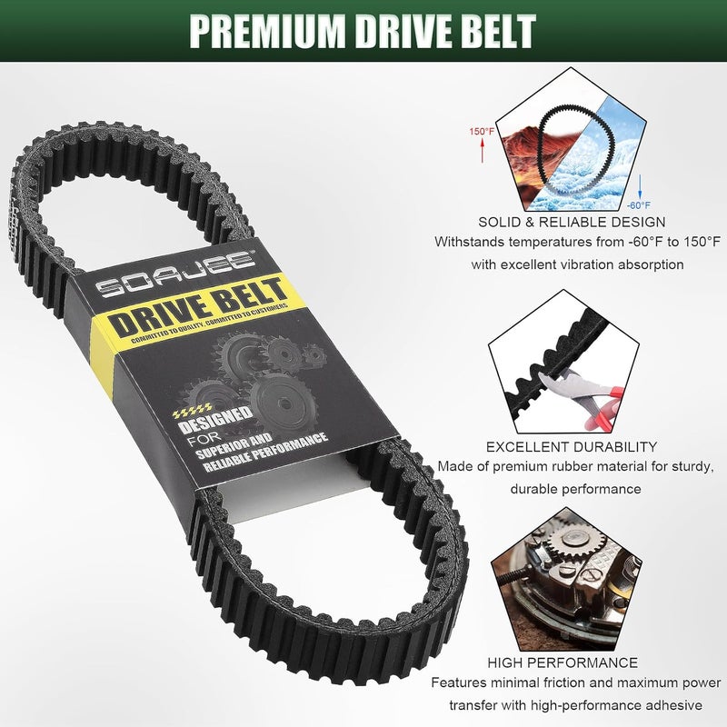 SOAJEE Drive Belt for Bombardier Can-Am Commander Outlander Renegade Models - Image 5