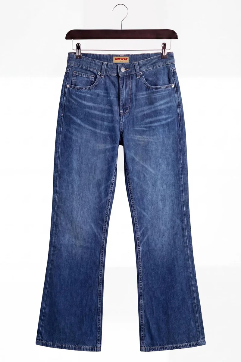 GIESTO Men's Mid-Waist Flare Jeans