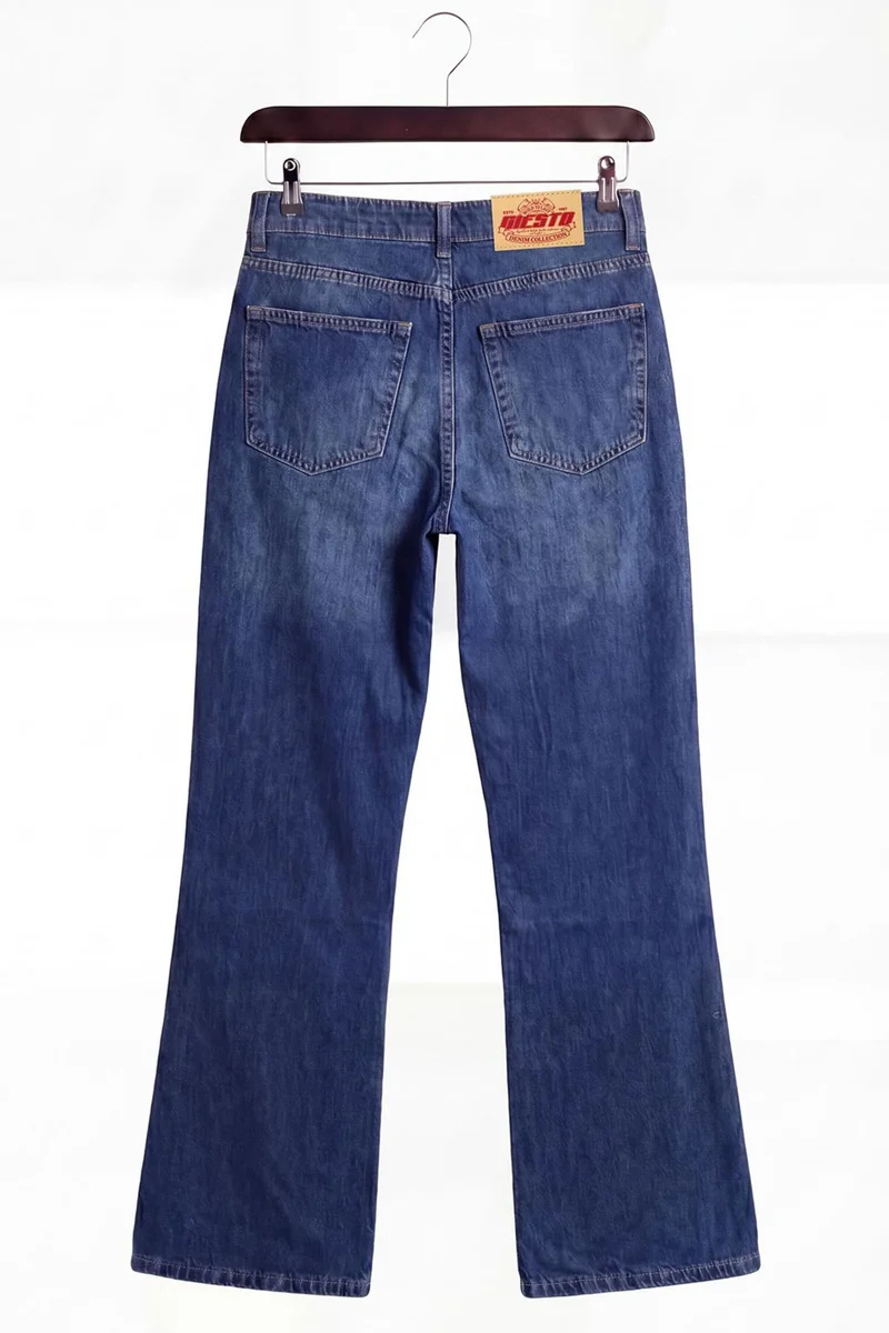 Giesto Mid Blue Denim GIESTO Men's Mid-Waist Flare Jeans for Men | Best Price UAE