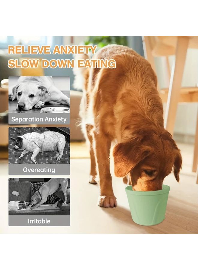 Slow Feeder Dog Bowl Purple Medium Non Slip Lick Mat Treat Dispenser For Anxiety Relief - Image 2