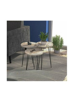 Crown Home مجموعة من الطاولات الجانبية المتداخلة بتصميم عصري وأنيق  - Image 1