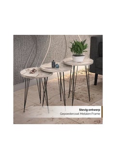 Crown Home مجموعة من الطاولات الجانبية المتداخلة بتصميم عصري وأنيق  - Image 5