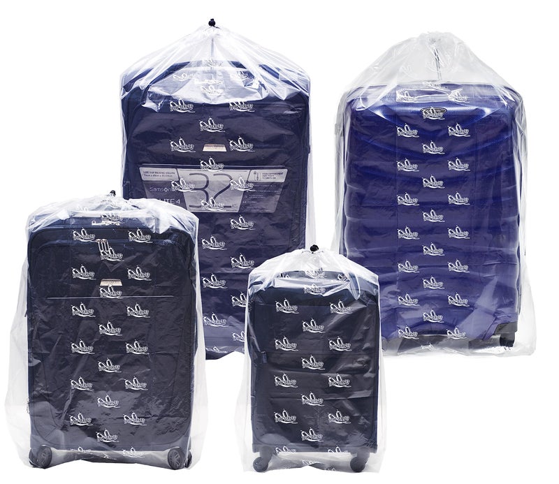 SPICY SERVED Dust Cover Big Plastic Drawstring Bags Multi-Purpose for Storage and Keeping Luggage, Big Dolls, Blankets, Pillows, Suitcase Good for Household Organizing Reusable Set of 4 bags Size S, M, L, XL - Image 2