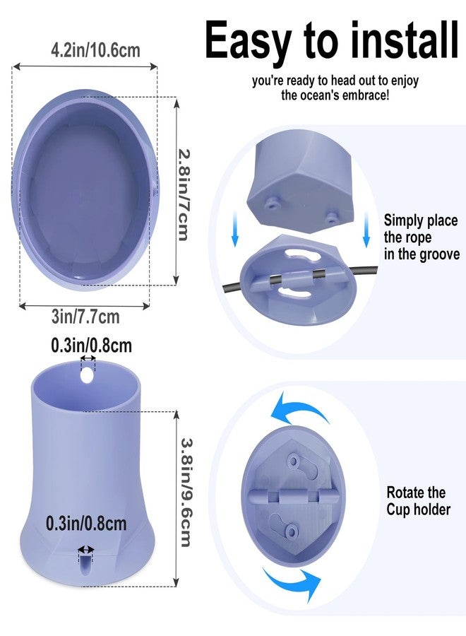 IYRNISFEM Paddle Board Cup Holder, Stand Up Paddle Board Accessory, Drink Holder Suitable for Types of Cup/Bottle/Drink (Blue) - Image 3