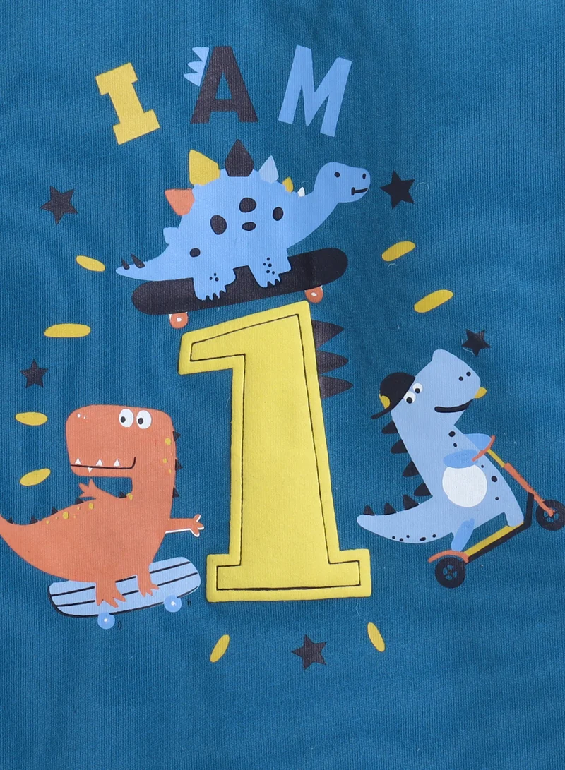 فكتور اند جين Boys' 3-Piece Dino Set with matching T-shirt and Joggers