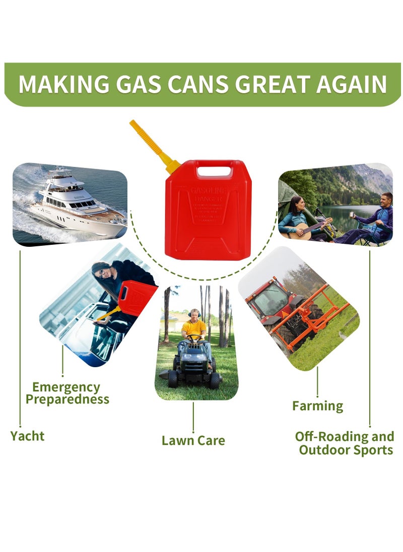 Excefore - Gas Can Spout Replacement, Anti-Spill Gas Can Nozzle Replacement, 2-Kit Gas Can Spouts No Leaky, Upgraded Replacement Gas Can Spout with Flexible Nozzle, Gas Can Vent, Fit for Most 1/2/5/10 Gal Can - Image 1