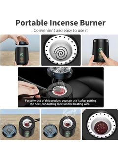 General Electric Incense Burner, Portable USB Aroma Diffuser, Rechargeable Incense Burner for Car and Home  - Image 2