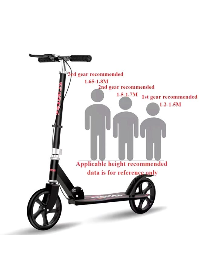 JCB CHIC Foldable Scooter For Adult Teen ,Outings Cycling Tourism Bicycles ,Foldable Commuting, Pedal Scooter Three-speed Lifting Scooter City Work Scooter Campus Foot  Scooter(YS-106 Black and blue wheel ) - Image 4