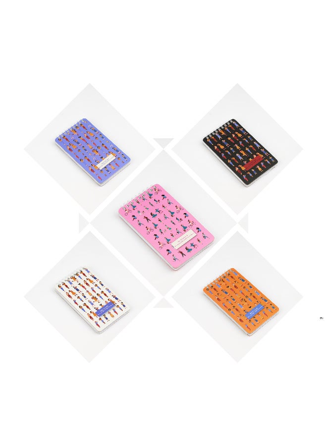 Borg El Arab Activity Pattern Collection Spiral Notebook Bundle 5 Items A6 Size  - Image 1