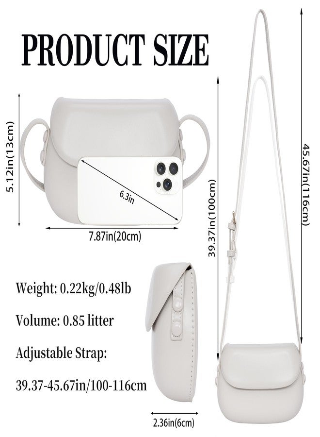 Toptime Small Crossbody Bags for Women, Vegan Leather Saddle Bag with Suede Lining, Tiny Shoulder Bag Purse with Adjustable Cross Body Strap, Trendy Women's Handbags for Travel Dating Shopping - Image 2