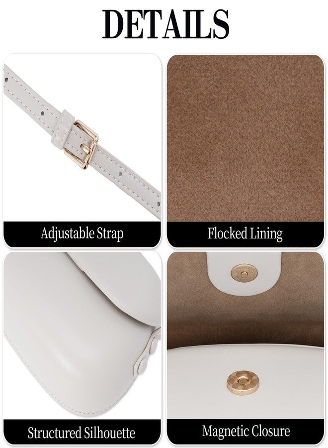 Toptime Small Crossbody Bags for Women, Vegan Leather Saddle Bag with Suede Lining, Tiny Shoulder Bag Purse with Adjustable Cross Body Strap, Trendy Women's Handbags for Travel Dating Shopping - Image 4