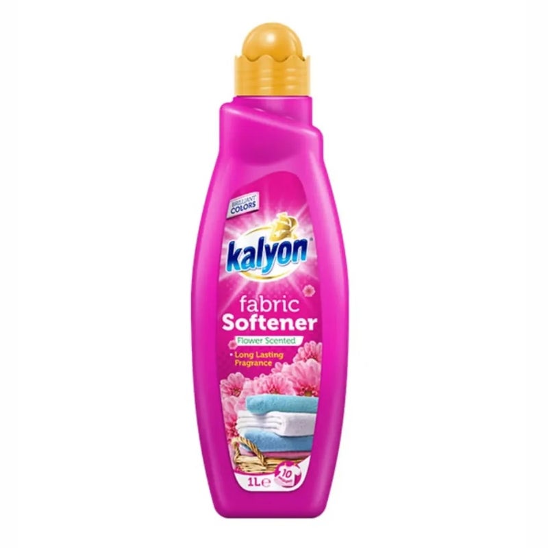 Kalyon Flower Scented Fabric Softener For Long Lasting Fragrance- 1Ltr