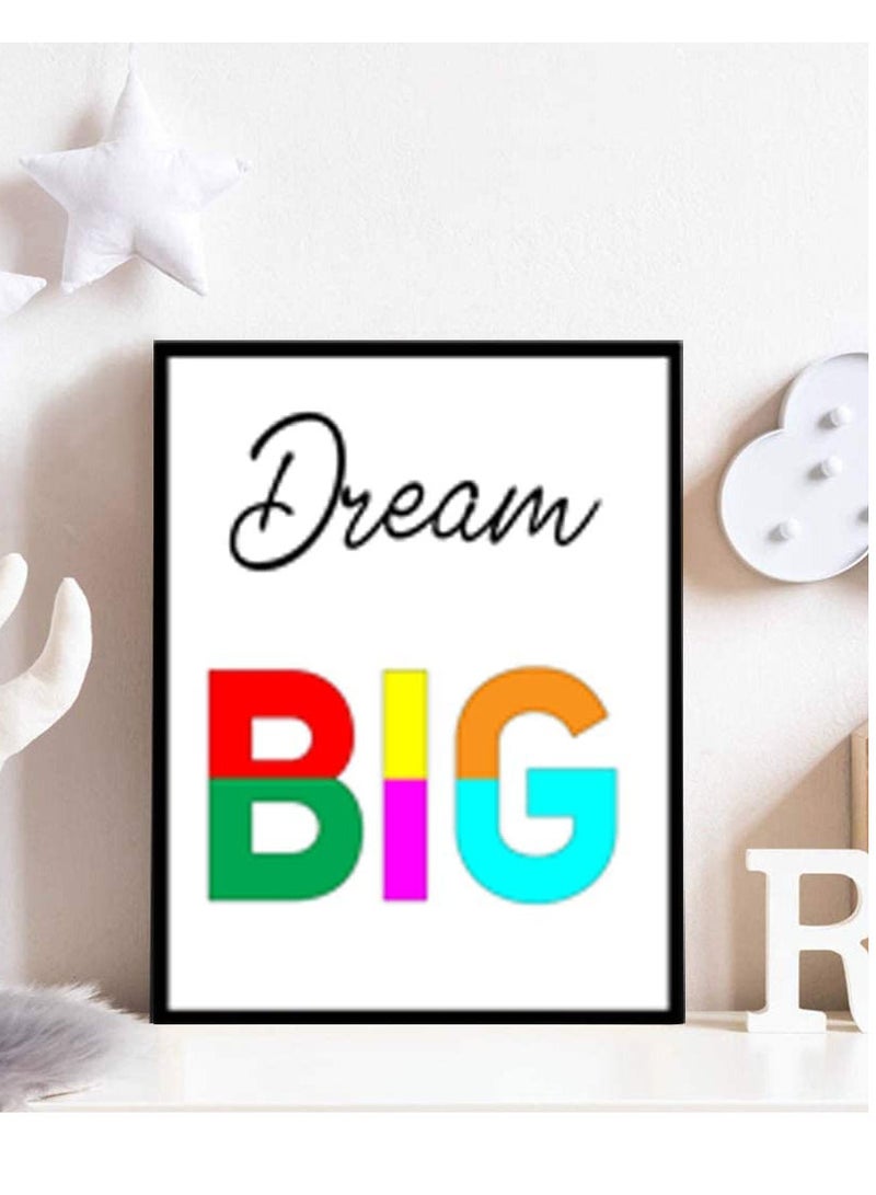 اب تو ديت  عبارات مشجعة كتابة ملونة مطبوعة ومبروزة عدد 3 برواز للتعليق في المنزل او المكتب او الجيم او المدرسة - Image 2