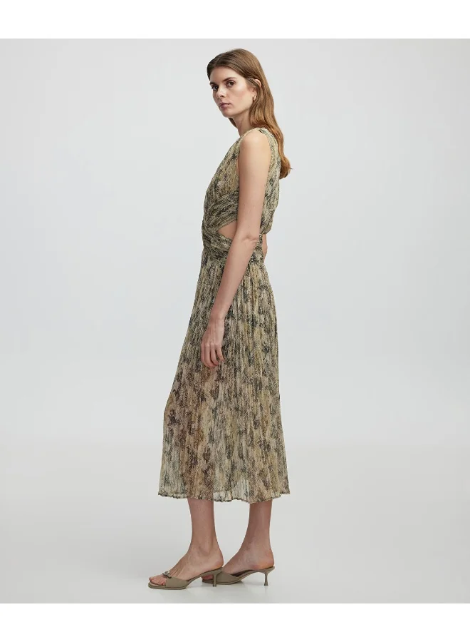 Ipekyol  Regular Fit Patterned Chiffon Dress for Women | Best Price UAE