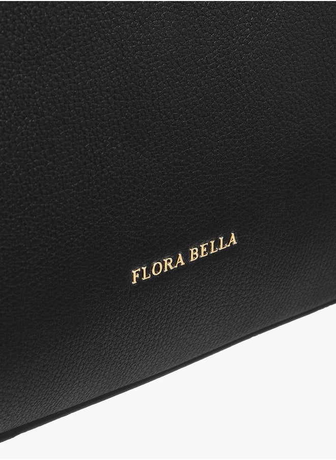 Flora Bella By Shoexpress Textured Tote Bag with Zip Closure and Double Handle  - Image 4