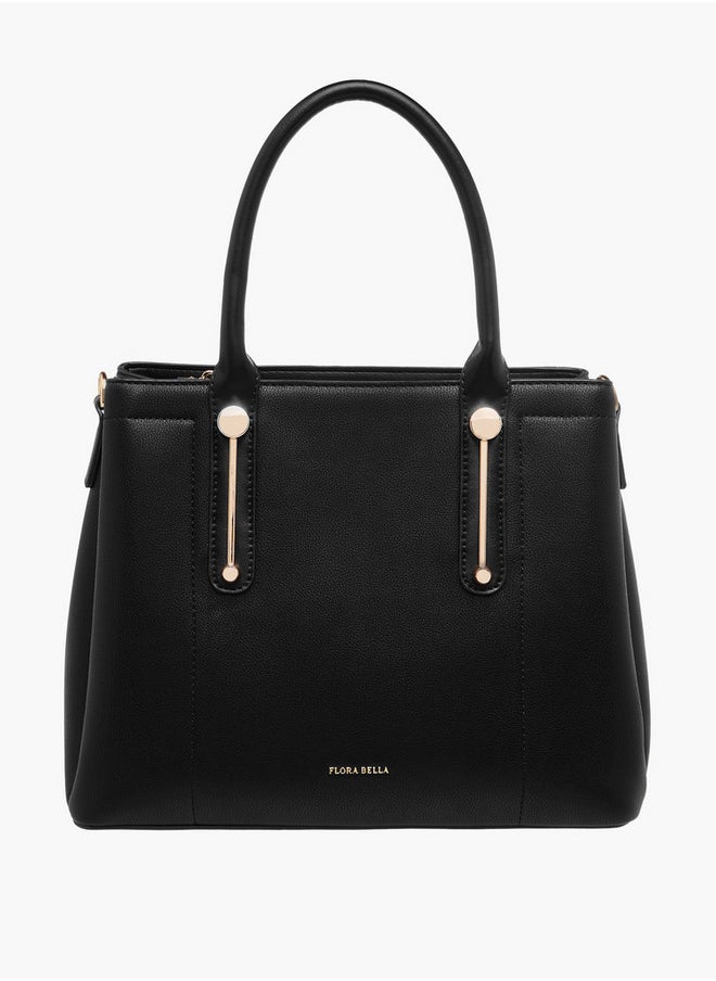 Flora Bella By Shoexpress Textured Tote Bag with Zip Closure and Double Handle  - Image 1