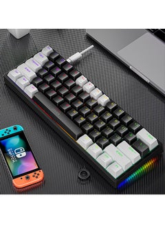 K620 E-sports Wired Mechanical Keyboard TYPE-C Hot Plug RGB Luminous Green Axis Game Bluetooth Mechanical Keyboard Crack k620 Key White and Black Double Spelling Red Axis Classic Edition