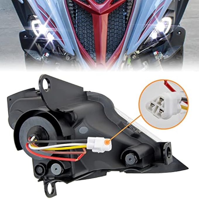 SAUTVS Led Headlights High Low Beam Head Lights Front Lamps Drl Turn Signal Light For Yamaha Yfz 450 Yfz450R Yfz450X Wolverine 450 350 Raptor 250 350 Raptor 700 20062022 Accessories 2Pcs - Image 4
